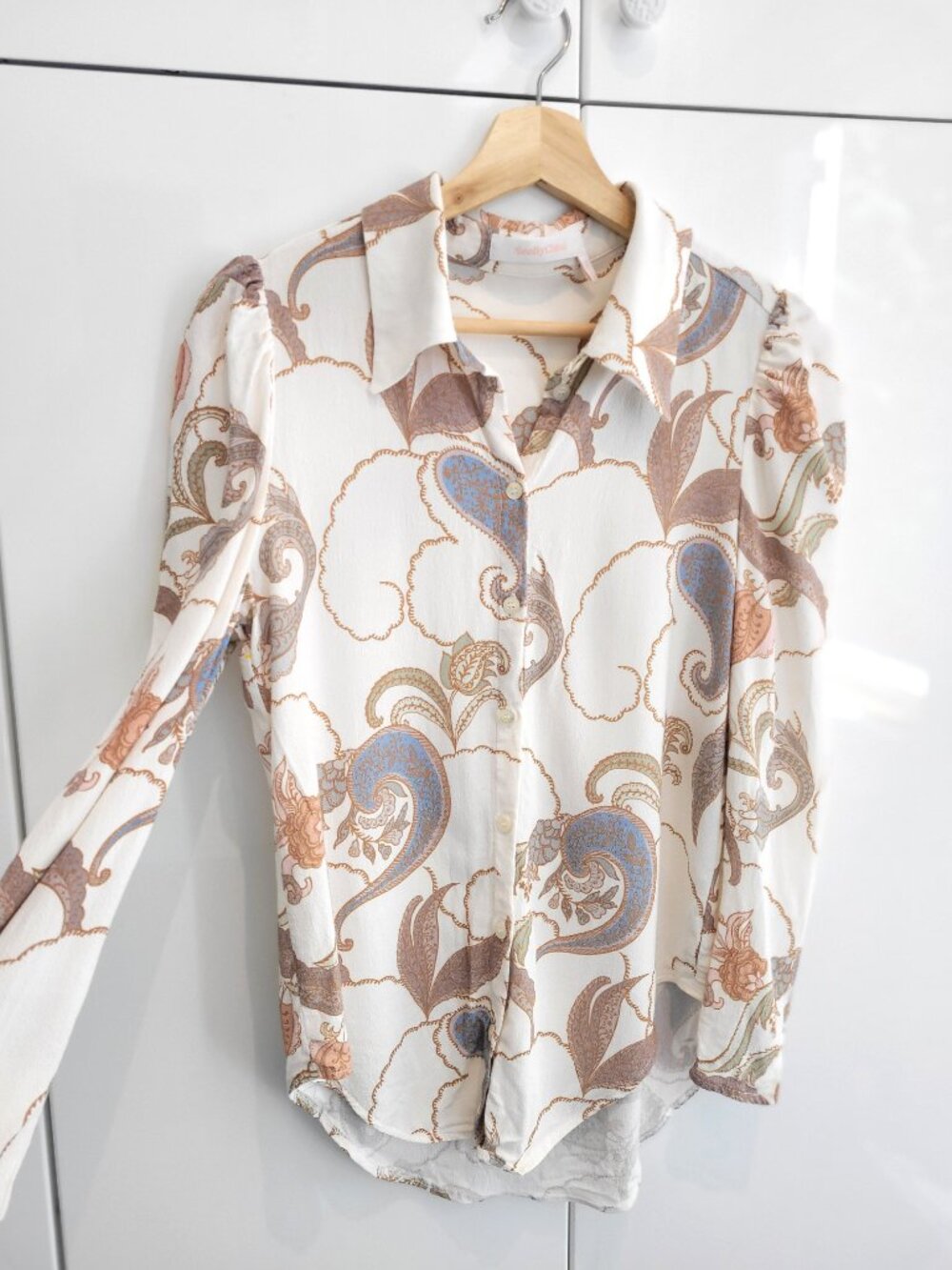 SEE BY CHLOÉ Puff-Shoulder Blouse In Paisley Print Size FR 40 (US 6)